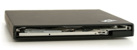 The flimsy MCE USB External DVD drive case